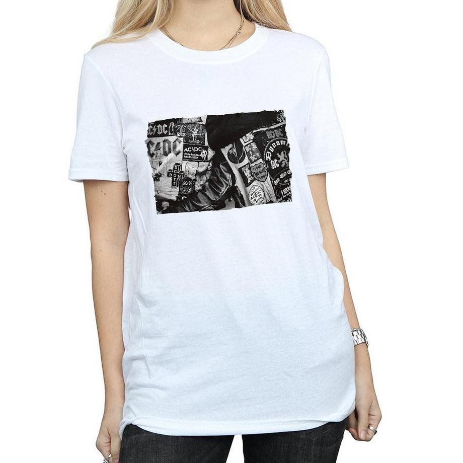 AC/DC ACDC T-Shirt Stampata Maniche Corte  