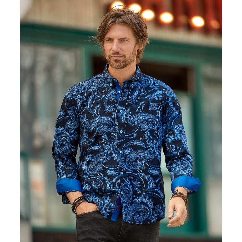 Joe Browns Langärmeliges Hemd Paisleymuster  