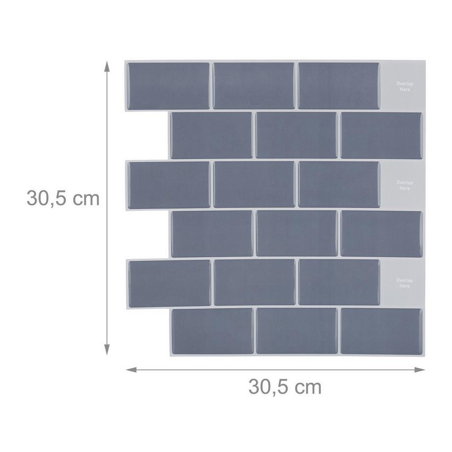 B2X U-Bahn-Fliesenaufkleber 10er-Set  