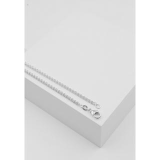 MUAU Schmuck  Collier Zopf Weissgold 750, 2.5mm, 50cm 