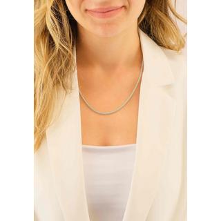 MUAU Schmuck  Collier Zopf Weissgold 750, 2.5mm, 50cm 