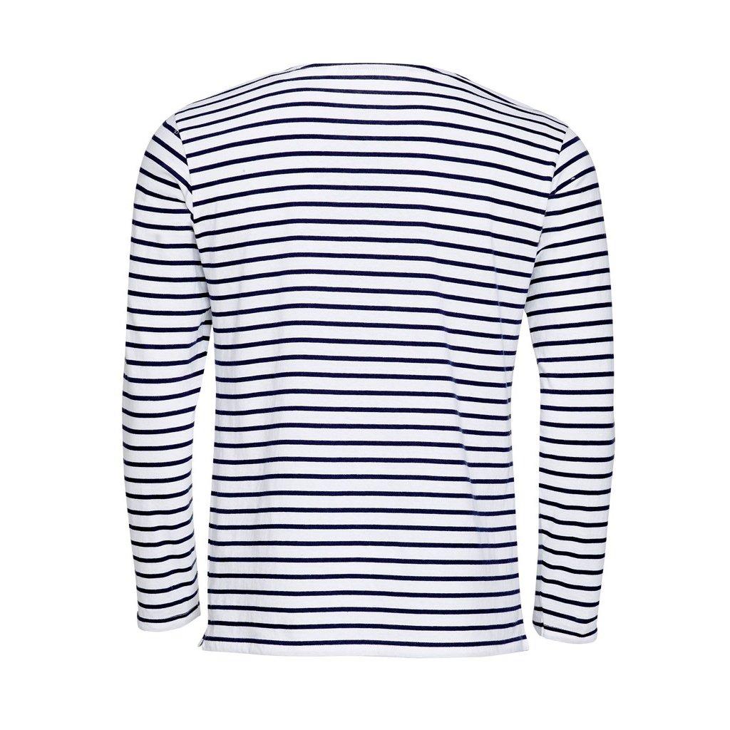 SOLS Marine Gestreiftes Langarm T-Shirt  