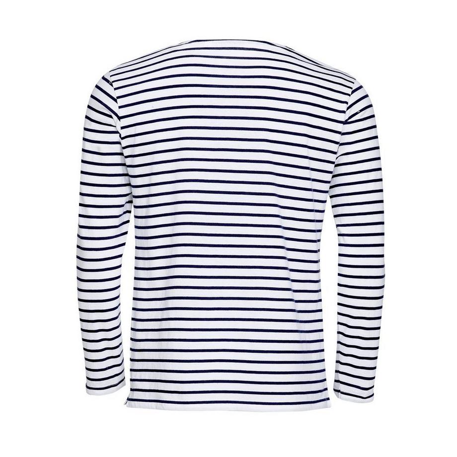 SOLS Marine Gestreiftes Langarm T-Shirt  