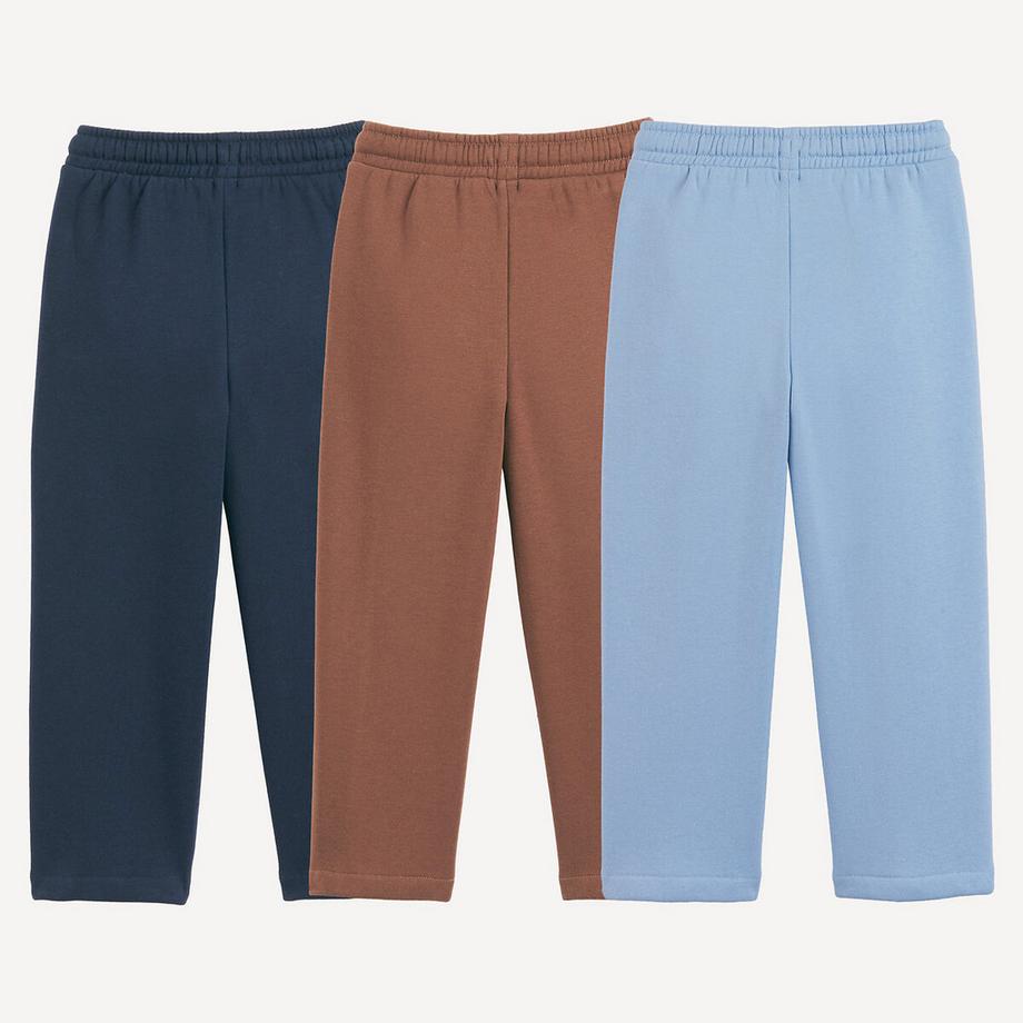 La Redoute Collections  Lot de 3 pantalons de jogging en molleton 
