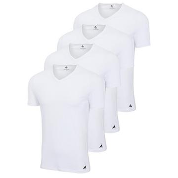 T-Shirt  4er Pack Figurbetont-V-Neck Shirt Active Flex Cotton 4P