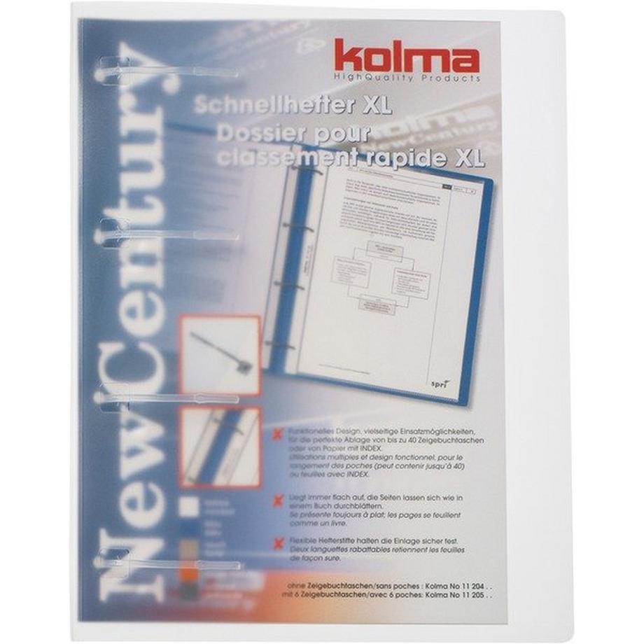 KOLMA Schnellheft. New Century A4XL 11.204.00 transparent, bis 40 Blatt