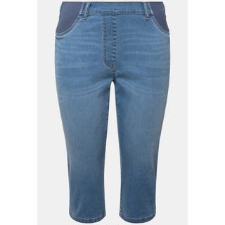 Ulla Popken  Jeans Capri modello Sienna in materiale elasticizzato con taglio della gamba aderente e cintura elastica 