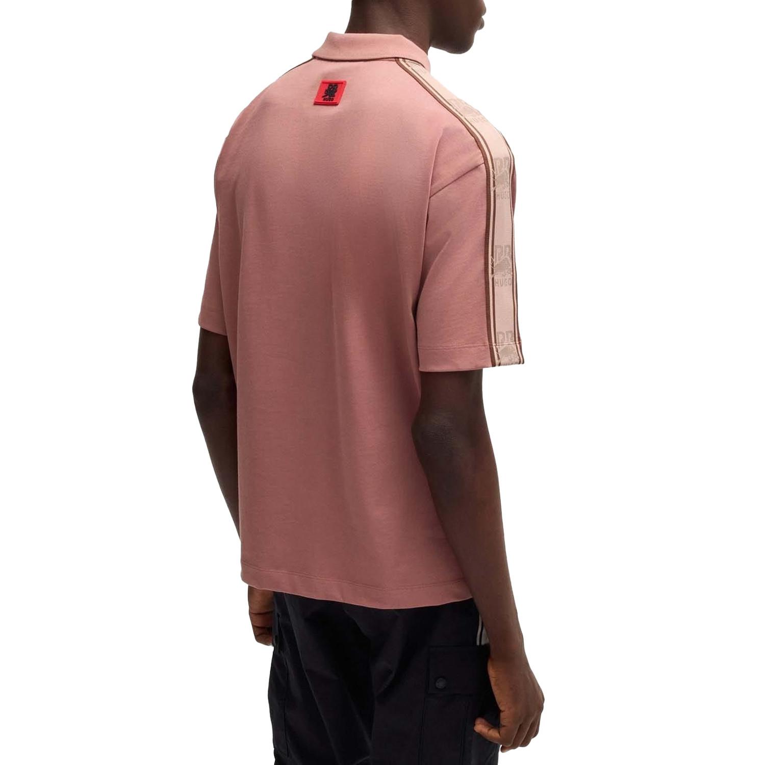 HUGO Poloshirt mit Logo und Banddetail  