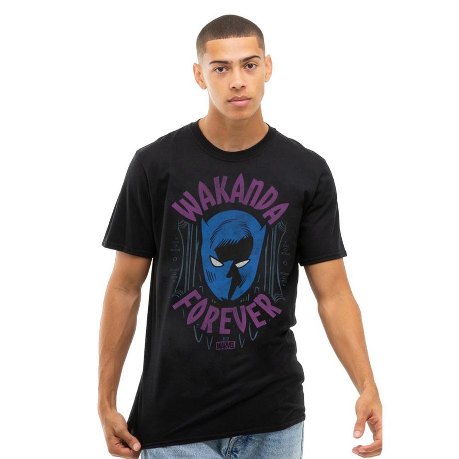 Black Panther Wakanda Forever Grafikdruck T-Shirt  