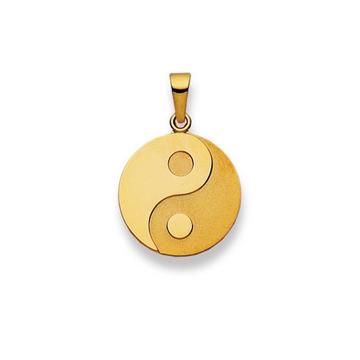 Pendentif Yin Yang or jaune 750, 25x17mm