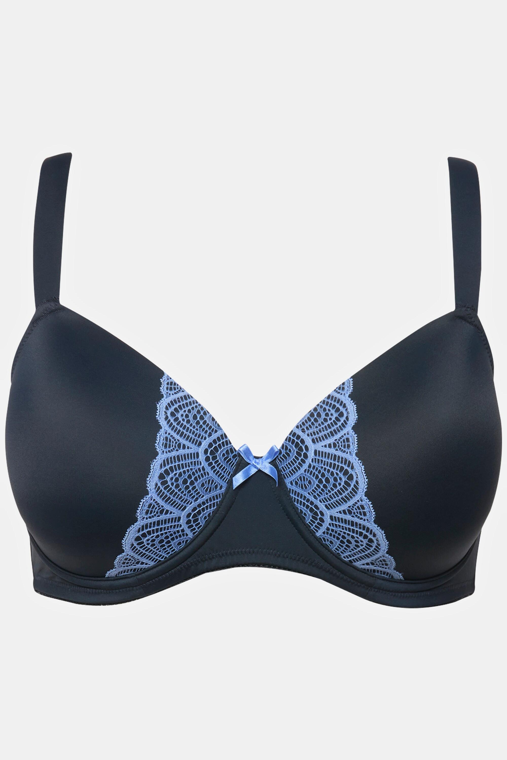 Ulla Popken  Reggiseno con ferretto, pizzo e coppe morbide, coppa B-E 