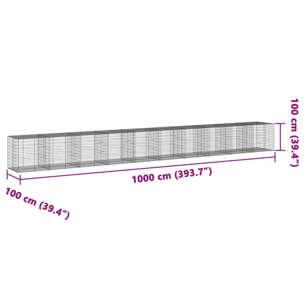 VidaXL Panier gabion fer  