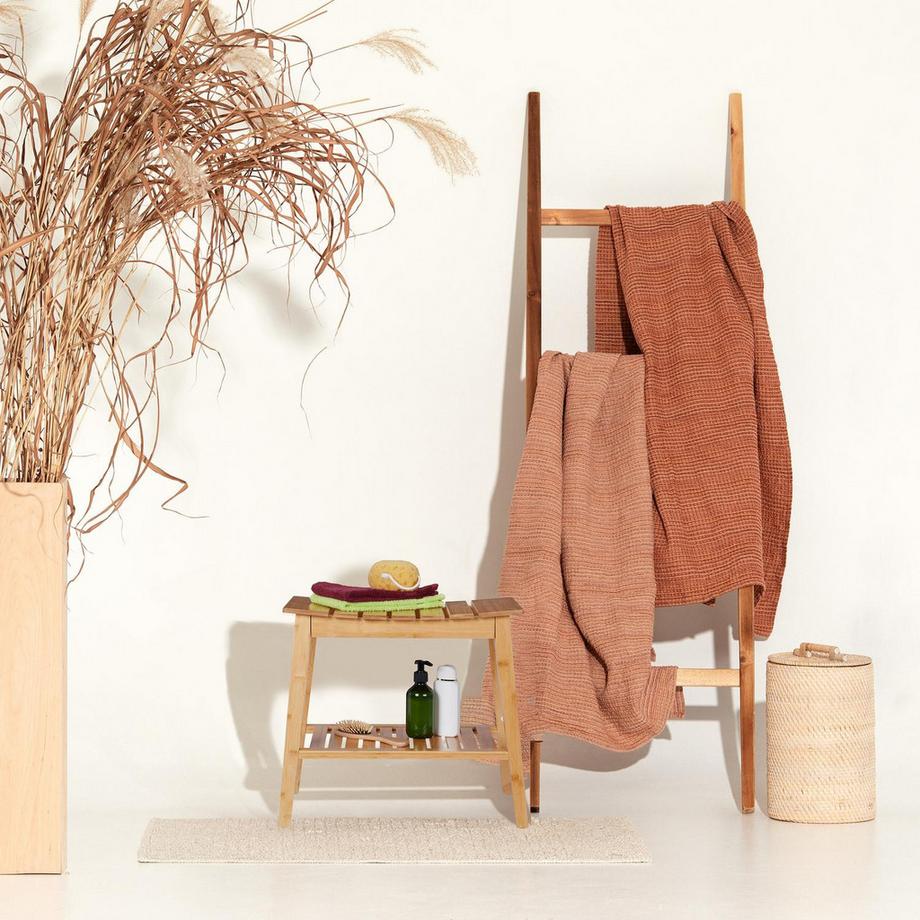 B2X  Bambus-Badhocker mit Ablage 