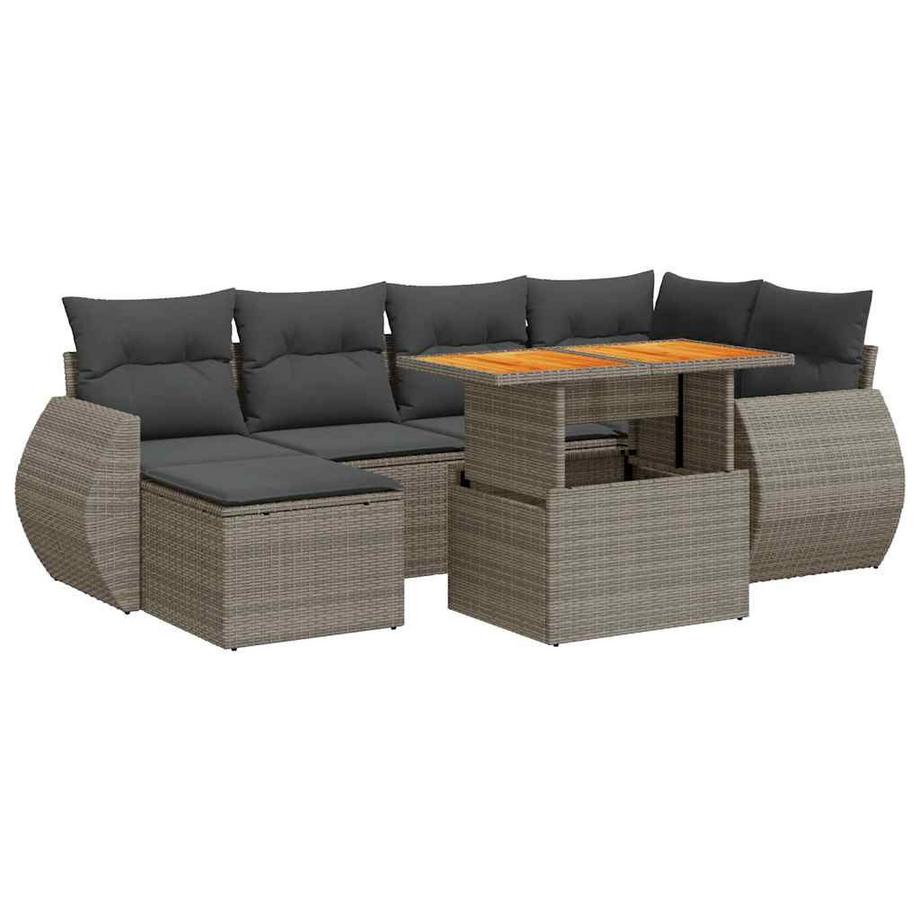 set di divani da giardino Polirattan