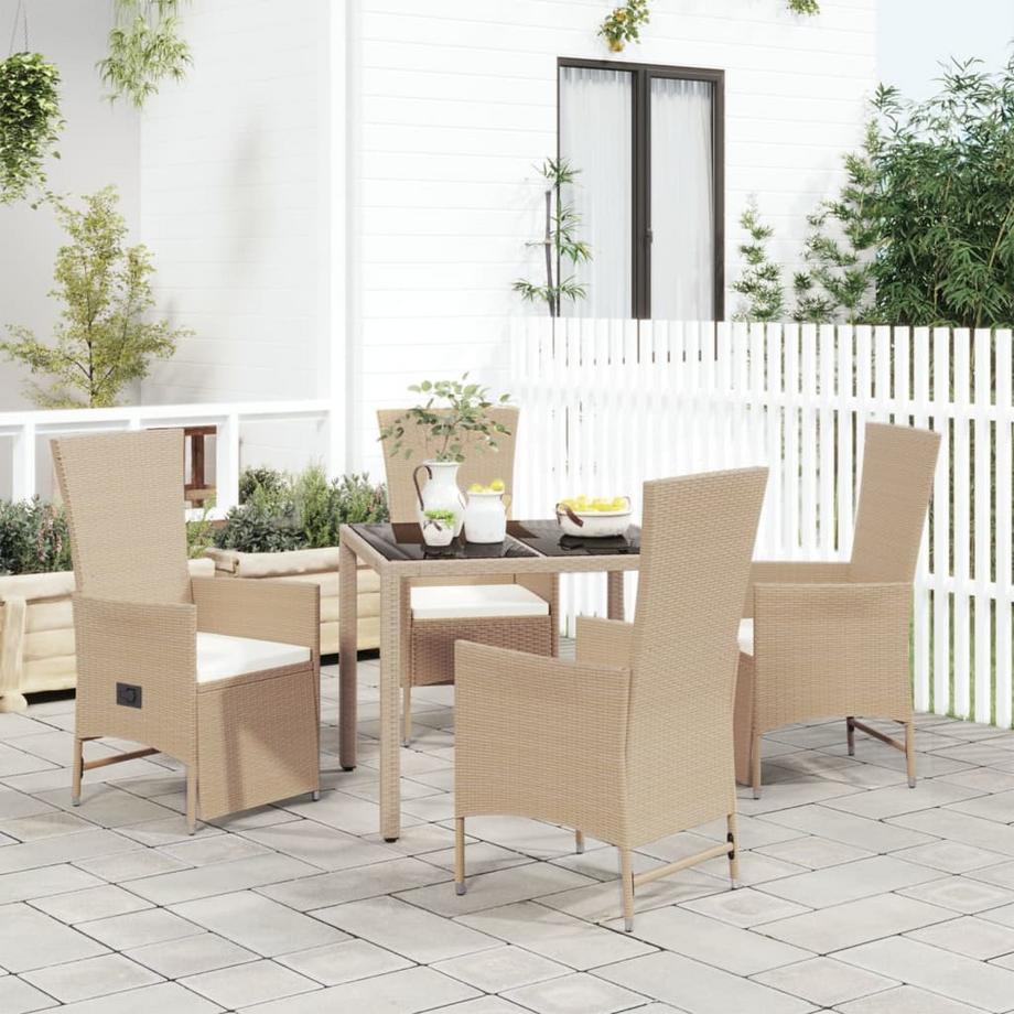 VidaXL set da pranzo da giardino Polirattan  