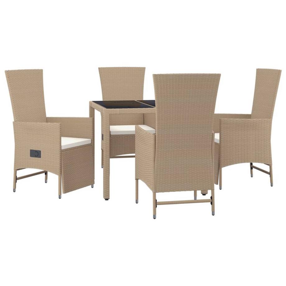 VidaXL set da pranzo da giardino Polirattan  