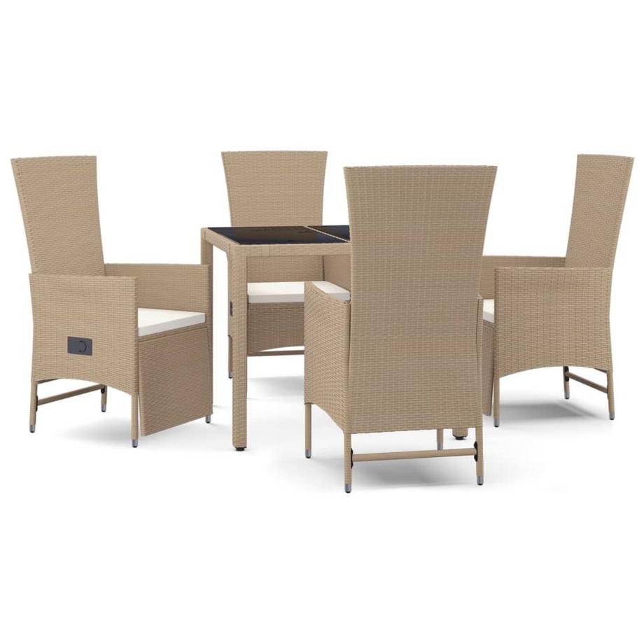 set da pranzo da giardino Polirattan