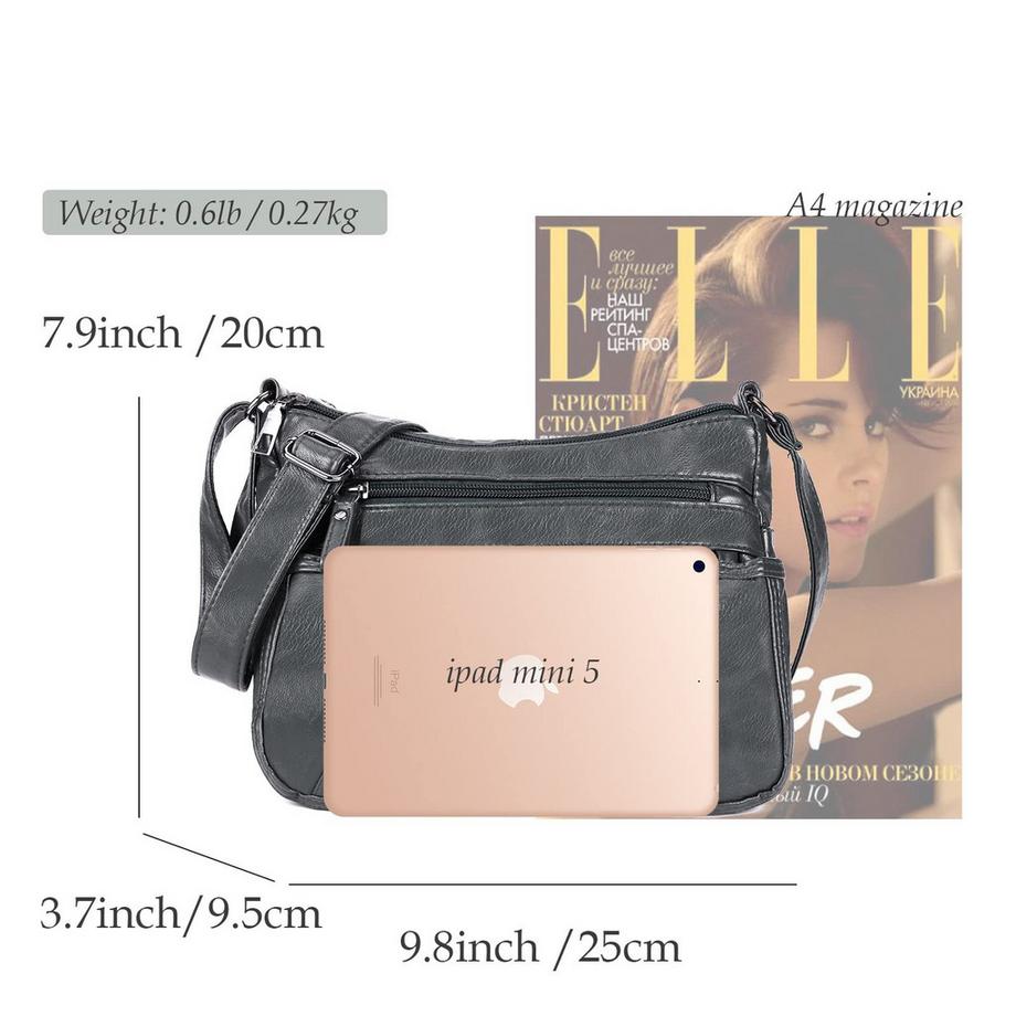 Only-bags.store Petit sac bandoulière avec plusieurs poches design imperméable  