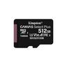 Kingston  Kingston Technology Scheda micSDXC Canvas Select Plus 100R A1 C10 da 512GB confezione singola senza adattatore 