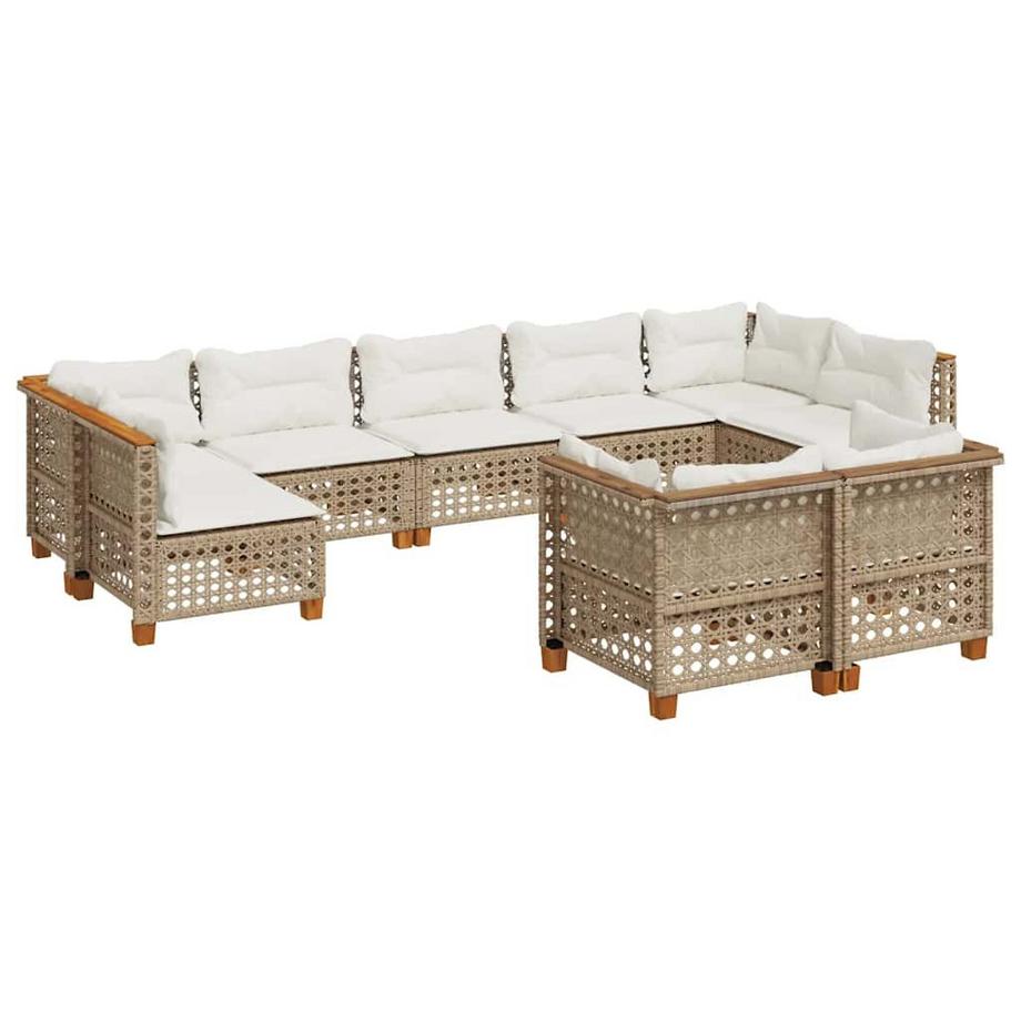 Ensemble de canapés de jardin rotin synthétique