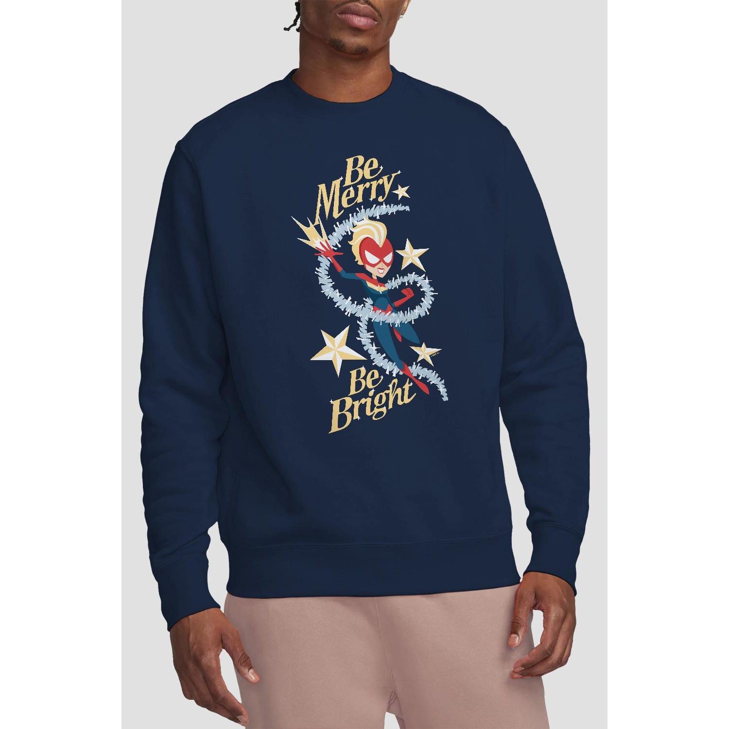 Captain Marvel Be Merry Be Bright Sweatshirt  