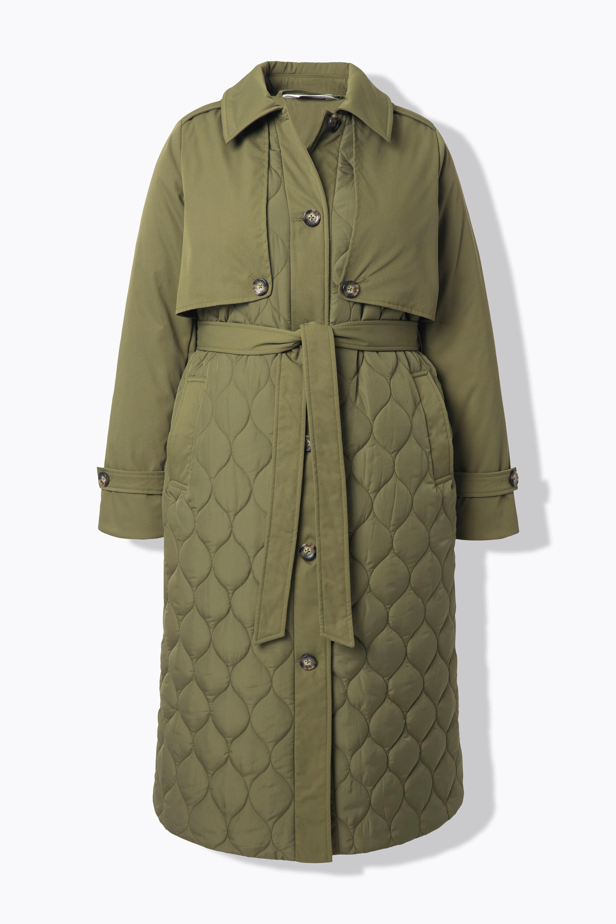 Studio Untold Trenchcoat Teil Steppung Wattiert Bindegürtel  