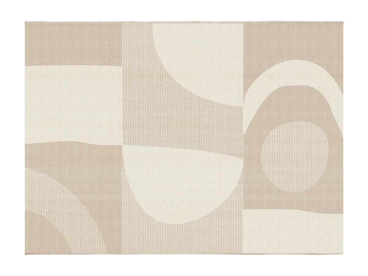 Vente-unique  Tappeto per interni o esterni di design con motivo astratto 150 x 200 cm Beige - KATERIN 