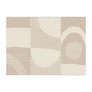 Vente-unique  Tapis intérieur ou extérieur design à motifs abstraits - 150 x 200 cm - Beige - KATERIN 