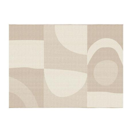 Vente-unique  Tappeto per interni o esterni di design con motivo astratto 150 x 200 cm Beige - KATERIN 