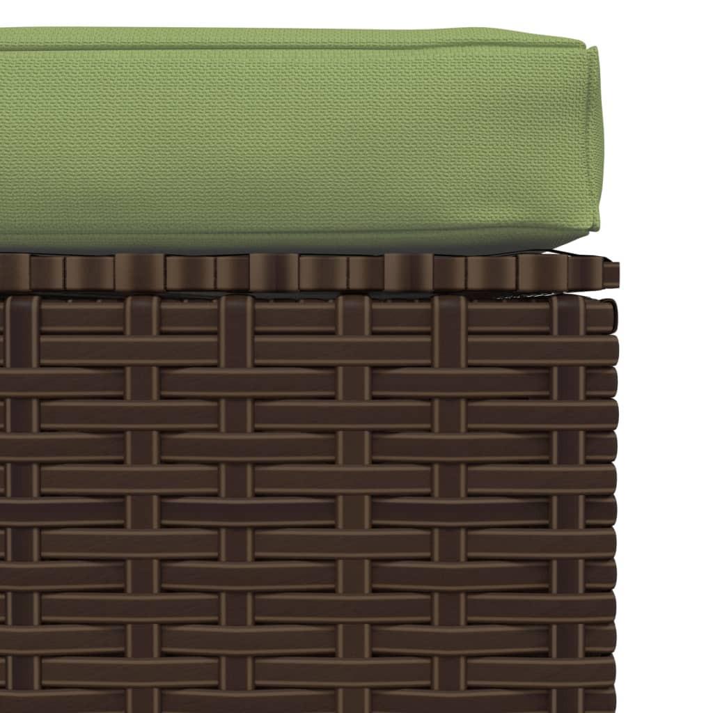 VidaXL Garten fußhocker poly-rattan  