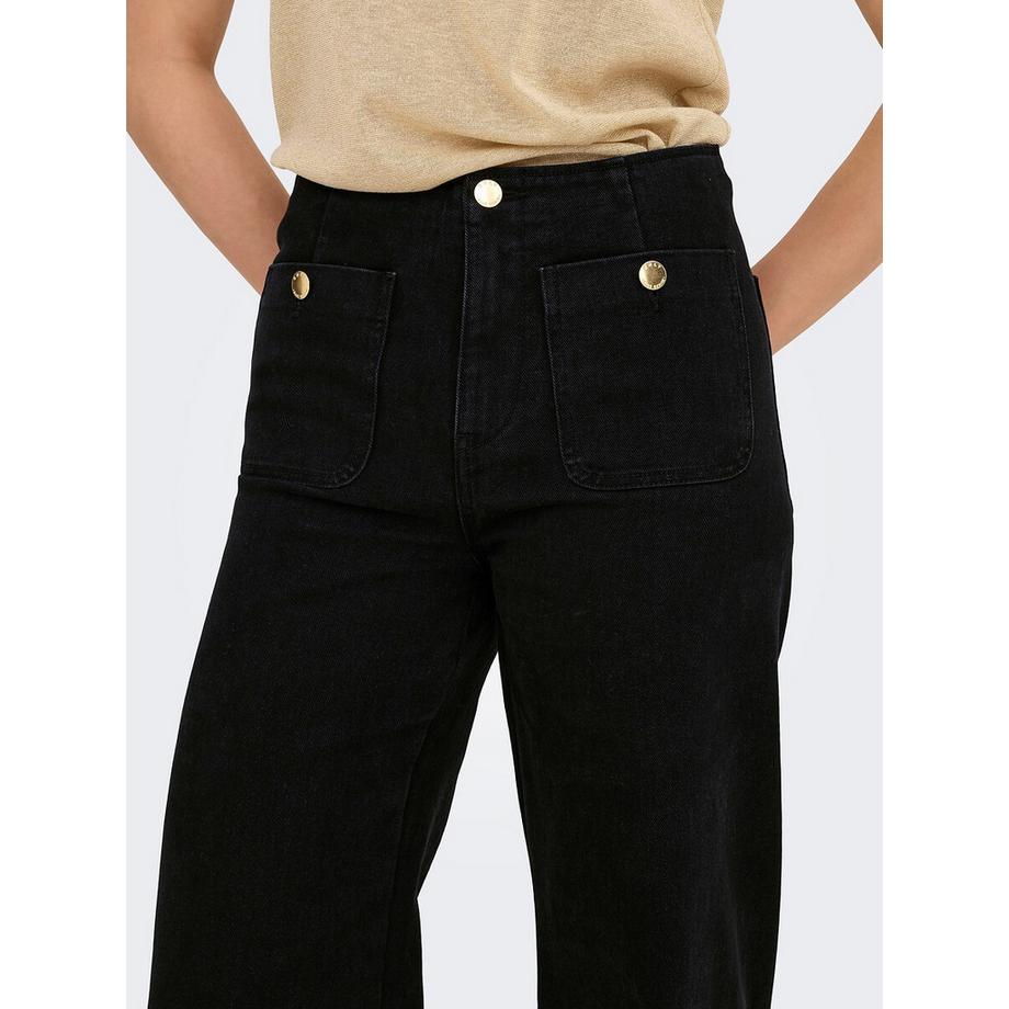 ONLY Weite Jeans aufgesetzte Taschen  
