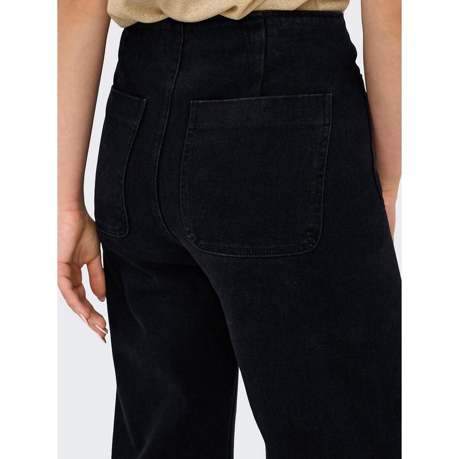 ONLY Weite Jeans aufgesetzte Taschen  