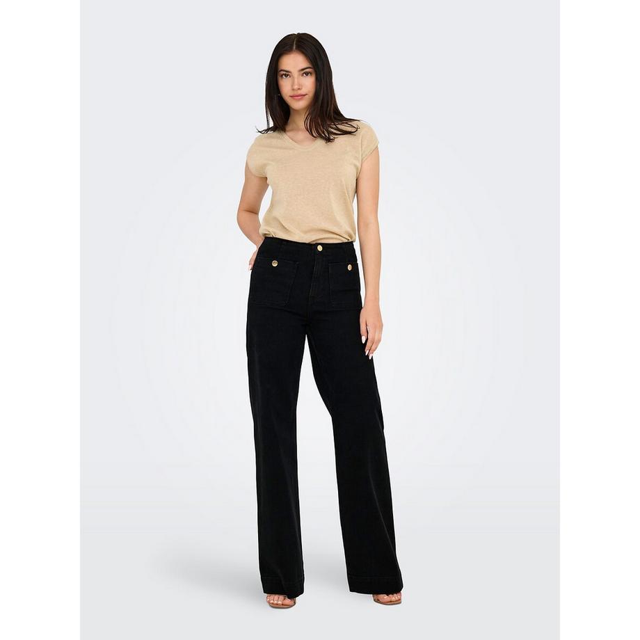 Weite Jeans aufgesetzte Taschen