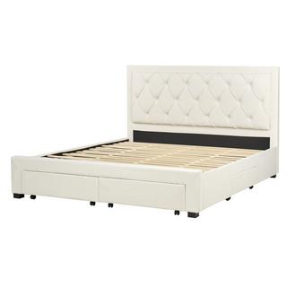 Beliani Letto contenitore en Velluto Glamour LIEVIN  