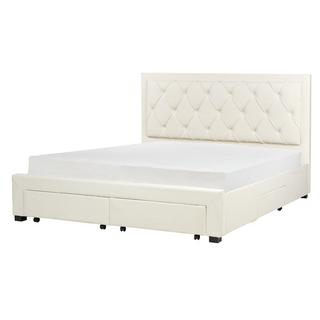 Beliani Letto contenitore en Velluto Glamour LIEVIN  