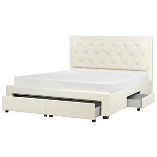 Beliani Letto contenitore en Velluto Glamour LIEVIN  