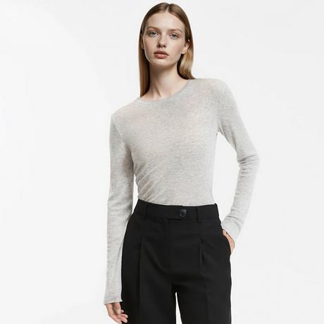 La Redoute Collections Langarm Rundhals Shirt  