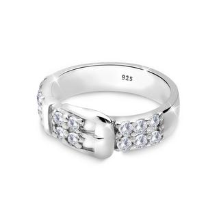Elli  Ring Gürtel Motiv Verspielt Mit Zirkonia Kristallen 