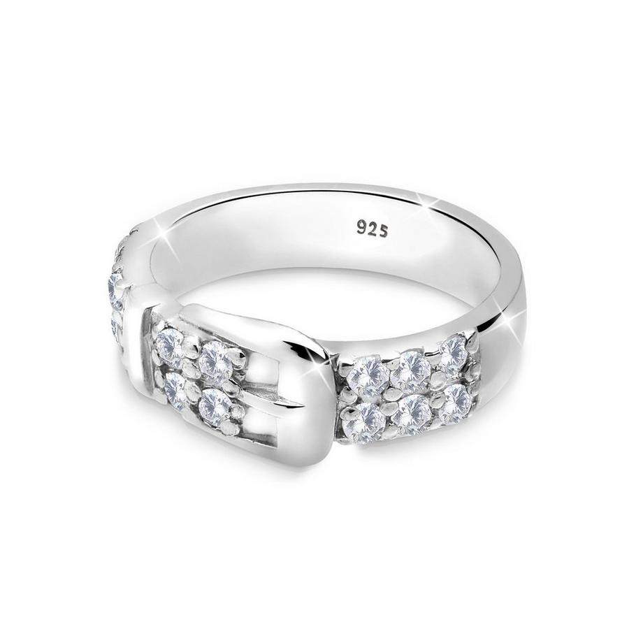 Elli  Ring Gürtel Motiv Verspielt Mit Zirkonia Kristallen 