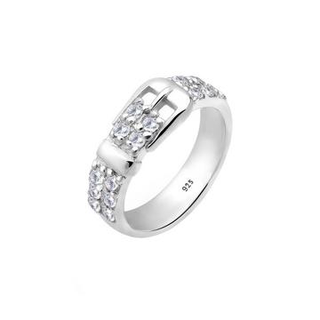 Bague Motif De Ceinture Avec Des Cristaux De Zirconium