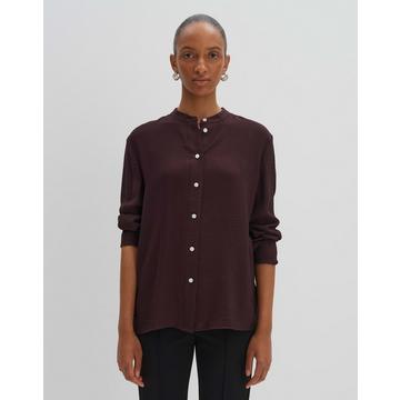 Blouse à col montant Ziano coupe droite