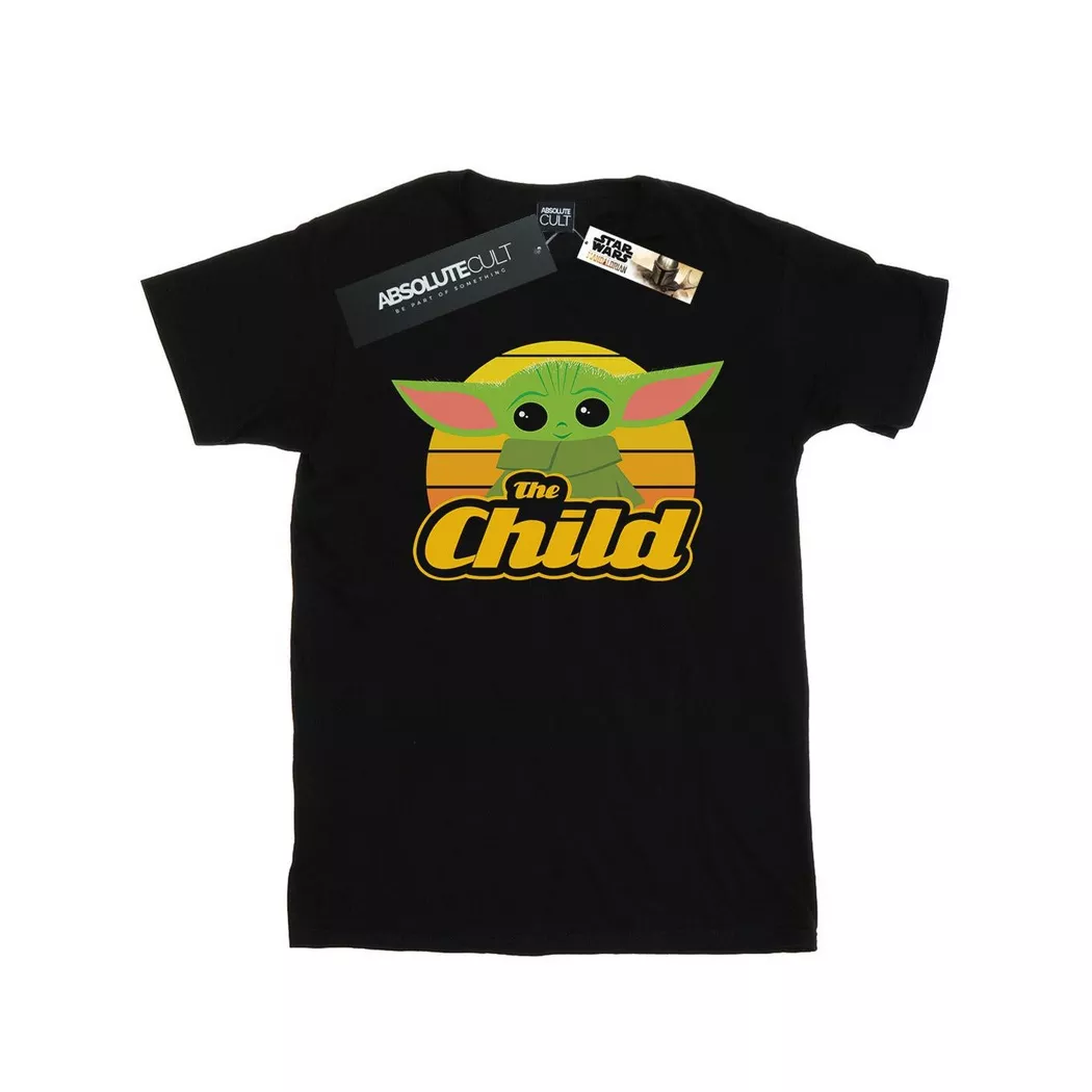 STAR WARS - The Mandalorian Child TShirt, für Damen, Schwarz, Größe S