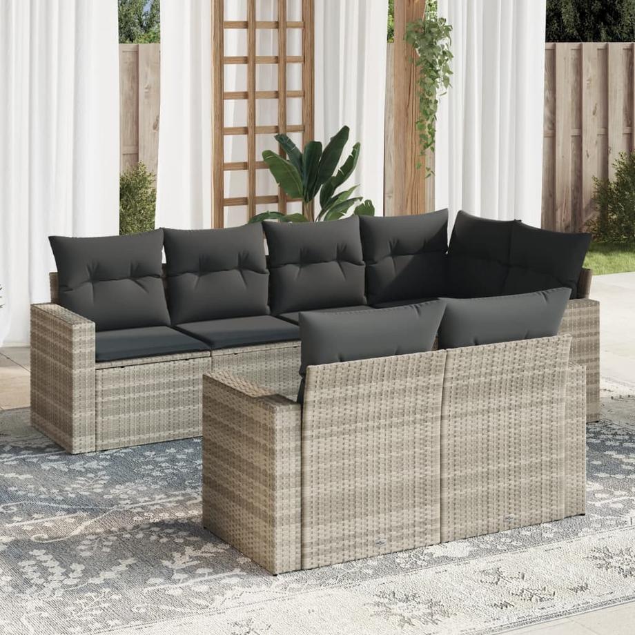 VidaXL set divano da giardino Polirattan  
