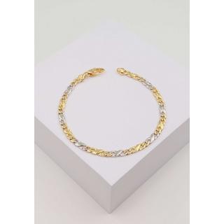 MUAU Schmuck  Armband Carrera Bicolor Gelb-/Weissgold 750, 19cm, 4mm 