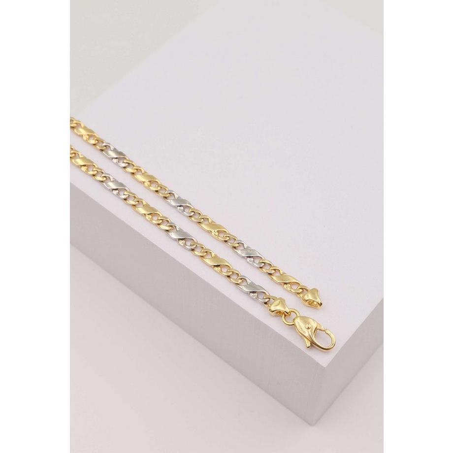 MUAU Schmuck  Armband Carrera Bicolor Gelb-/Weissgold 750, 19cm, 4mm 
