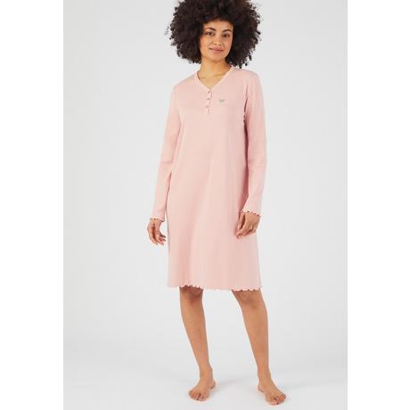 Damart  Chemise de nuit maille interlock côtelée douce et souple 