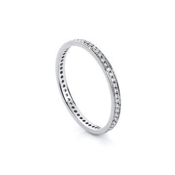 Mémoire-Ring 585/14K Weissgold Diamant 0.27ct.