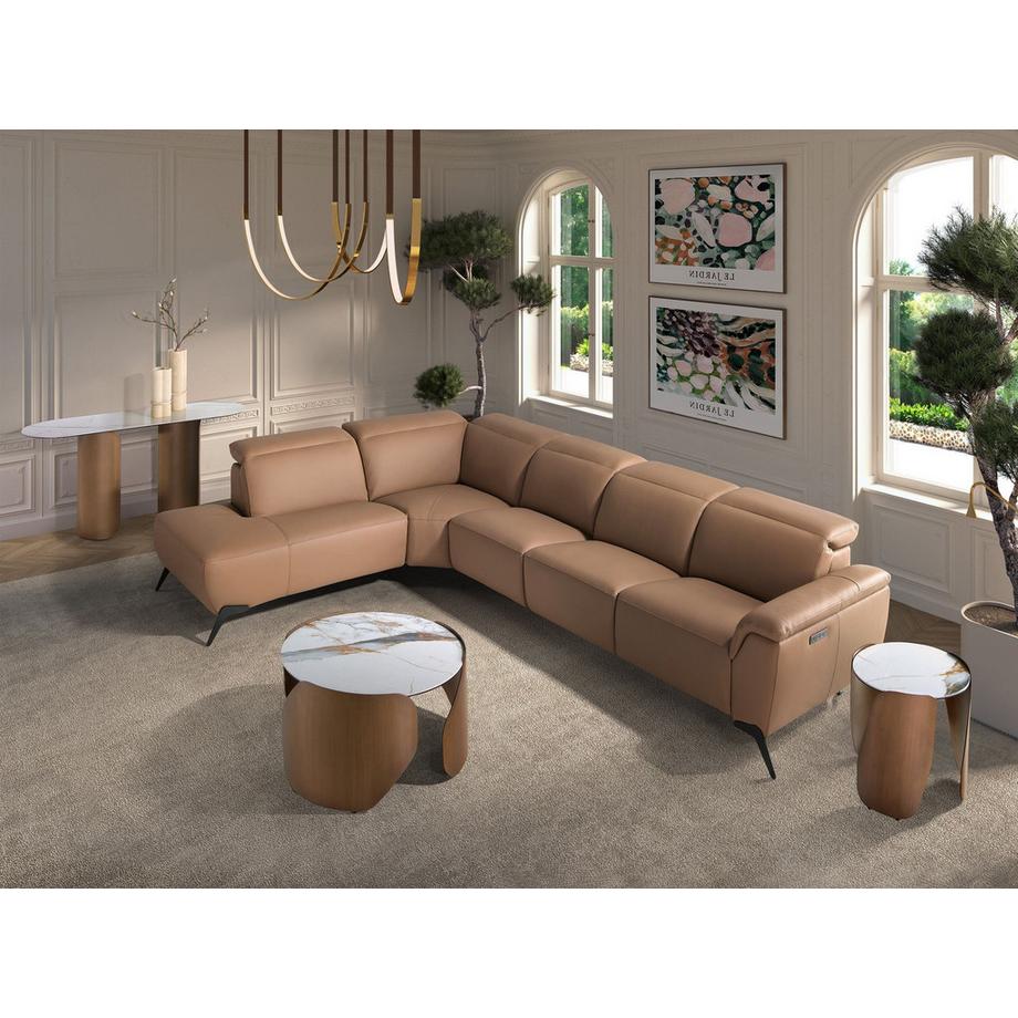 ANGEL CERDA Canapé d’angle relax modulaire gauche en cuir  