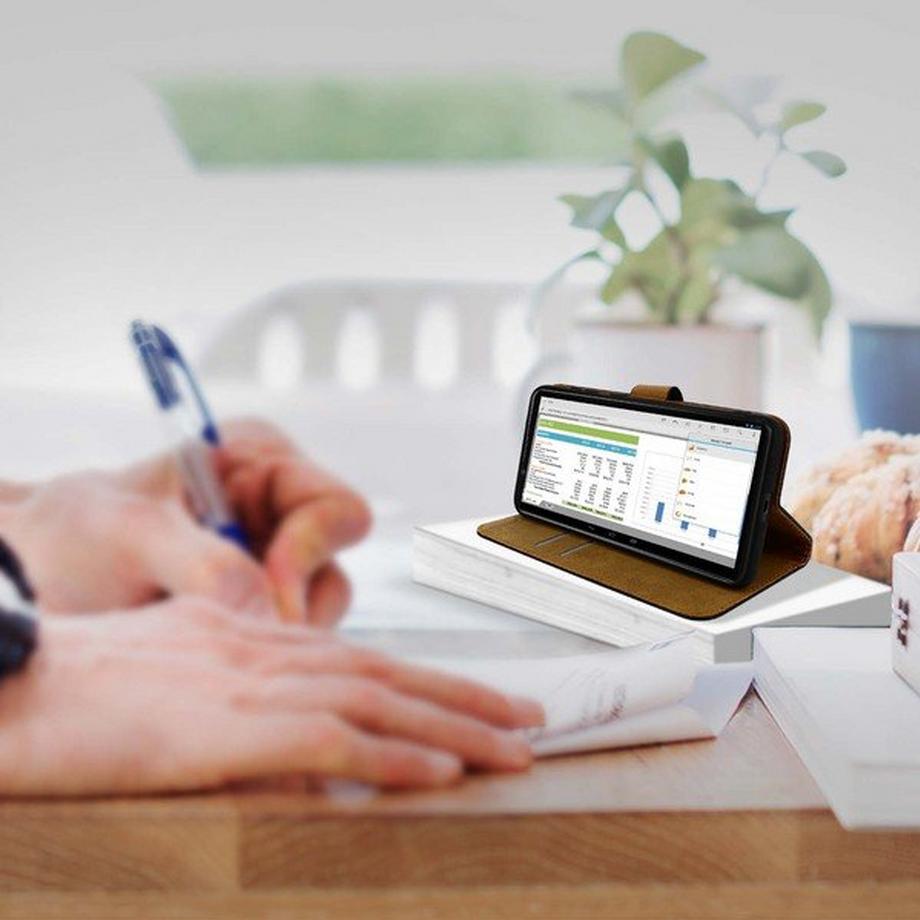 Avizar  Étui Cuir Sony Xperia 10 II Noir 