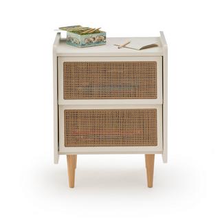 La Redoute Intérieurs Nachttisch mit 2 Schubladen aus Rohrgeflecht  
